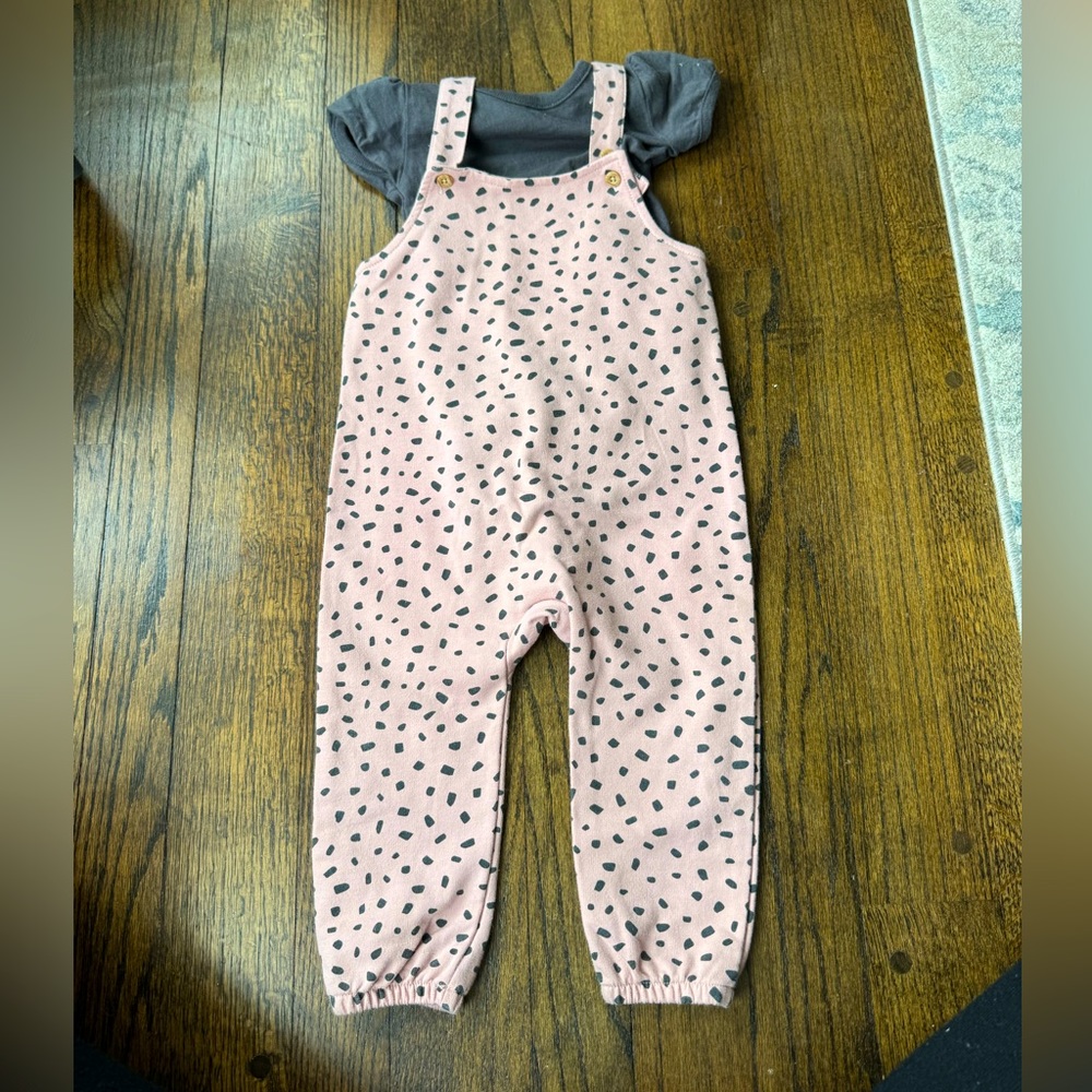 Baby girl overall tee set - Picture 1 of 3